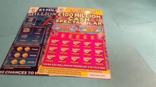 Scratchcards...100 Million Cash Spectacular..Triple Payout..9x LUCKY..100,000 Red