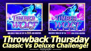 Timber Wolf Slot Classic vs Deluxe Challenge for Throwback Thursday! Live Play, Line Hits and Bonus!