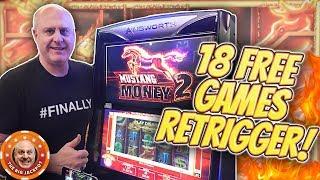 •RETRIGGER BONU$! •18 Free Games JACKPOT • Mustang Money 2 | The Big Jackpot