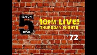 Thursday Night Trivia LIVE - Show #72