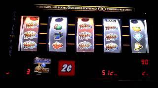 Diamond Ring 2 cent slot machine bonus win at the Sands Casino at Bethlehem, PA