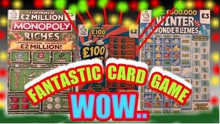 AMAZING..Scratchcard Game REDHOT BINGO" MONOPOLY"WONDERLINES"5X CASH..WOW!