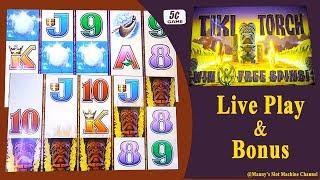 ( Oldies but Goodies ) 5c Tiki Torch by Aristocrat Live Play and Bonus at Barona Casino Lakeside, CA