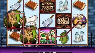 WHAT'S COOKIN'?  Video Slot Casino Game with a RETRIGERED WHAT'S COOKIN'? FREE SPIN BONUS