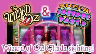 Wizard of Oz Glinda the Good Witch Slot and Super Jackpot Party!