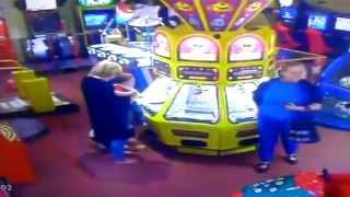 Old Lady Robs Arcade Pusher