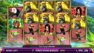 JUNGLE GODDESS Video Slot Casino Game with a JUNGLE ADVENTURE FREE SPIN BONUS