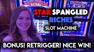 STAR SPANGLED RICHES! Slot Machine! BONUS WIN!