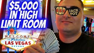 Let's Play $5,000 In High Limit Room Only! High Limit Huff N Puff , Dragon Cash & Red Hot 21! PART-1