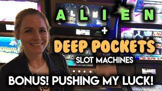 Stupid Mistakes Lose Me $200! BONUSES! Alien and Deep Pockets Slot Machines!!!
