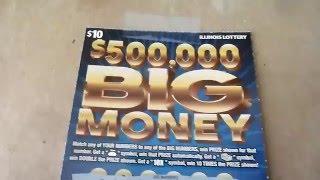 $500,000 Big Money - Scratching Off a $10 Instant Scratchcard Lottery Ticket