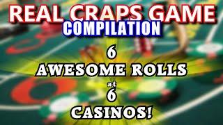 AMAZING 22-32+ ROLLS at 6 DIFFERENT CASINOS! - Live Craps Game #44 - Inside the Casino