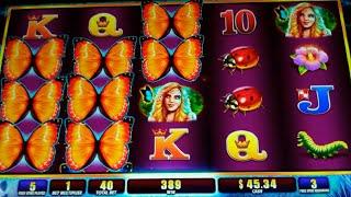 Exotic Butterfly Slot Machine Bonus - 9 Free Games Win with Added Stacked Wilds