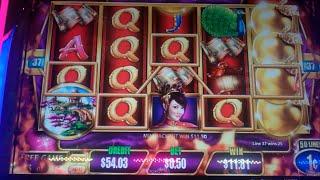 Golden Peach Slot Machine Bonus + Retrigger - 15 Free Games Win with Mini Jackpot Progressive