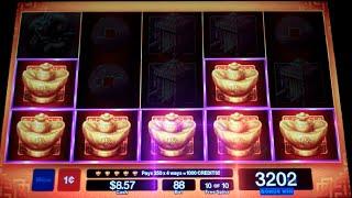 Da Ji Da Li Golden Wins Slot Machine Bonus - 10 Free Games Win with Stacked Symbols