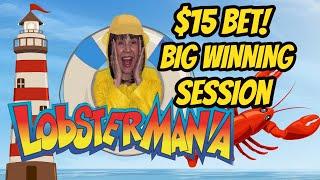 Big winning live play session on Lobstermania