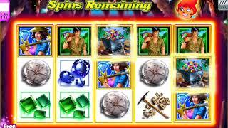 HOT HOT PENNY GEM HUNTER Video Slot Machine Casino Game with a RETRIGGERED FREE SPIN  BONUS