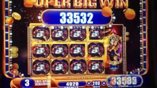 WMS- Cirque du Masquerade slot machine Bonus Win