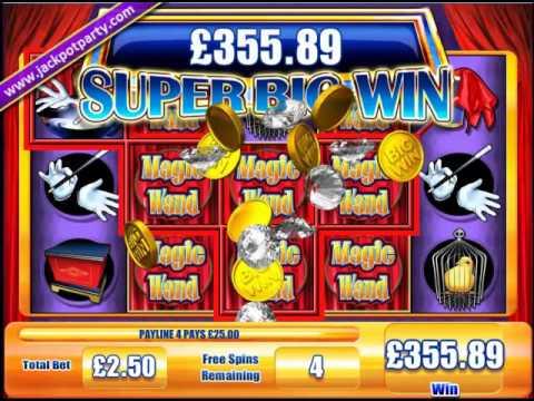 £397.50 SUPER BIG WIN (159 X STAKE) MAGIC WAND ™ BIG WIN SLOTS AT JACKPOT PARTY