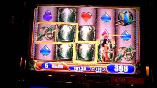Queen of the Wild slot bonus win at Revel Casino.