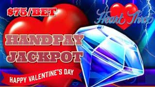 HANDPAY JACKPOT Lightning Link Heart Throb HIGH LIMIT $75 Bonus Round Slot Machine Casino