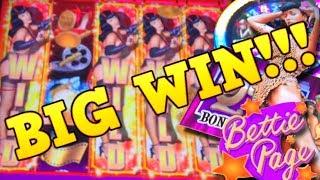 BIG WINS!!! LIVE PLAY on Bettie Page Slot Machine with Bonuses