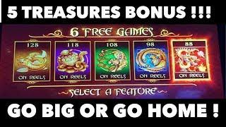 5 Treasures - Huge Wins In the Bonus Free Spin ! Aria Las Vegas