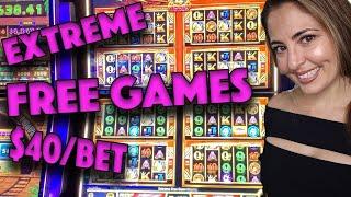 Extreme FREE Games on $40/BET on Rhino Charge in Vegas!