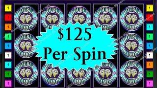 •$125 Per Spin! DaVinci Tripple Double Diamond Jewels Slot Jackpot, Handpay Aristocrat, IGT WMS • Si
