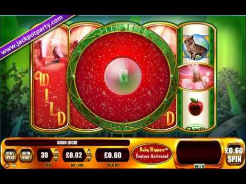 £410 MEGA BIG WIN (683 X STAKE) THE WIZARD OF OZ - RUBY SLIPPERS™ BIG WIN SLOTS AT JACKPOT PARTY