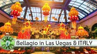Autumn in Bellagio in Las Vegas and Italy with a slot machine in the middle