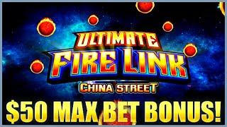 ⋆ Slots ⋆HIGH LIMIT Ultimate Fire Link China Street ⋆ Slots ⋆$50 MAX BET Bonus Round Slot Machine Ca