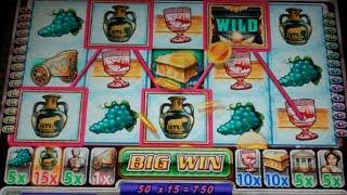Roman Dynasty Slot Machine Bonus - 10 Free Games with Increasing Multiplier - Nice Win