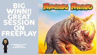 (Big Winn!!) Raging Rhino on Freeplay @Jamul Casino in San Diego California (SG) 4k Video 2160p