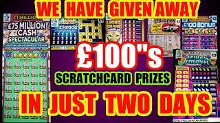 FANTASTC WINS..FANTASTIC WINNERS..FANTASTIC GAMES.."£100"s of SCRATCHCARDS  GIVEN WAY IN JUST 2 DAYS