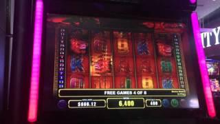 Live Play on Regal Dragon slot machine Max bet $4.00 SPIN WITH BONUS ROUND CASHSPOT