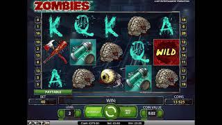 Zombies Slot Game Play - Free Spins Win!