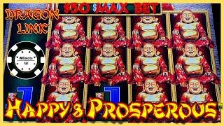 •HIGH LIMIT Dragon Link Happy & Prosperous HANDPAY JACKPOT • $50 Max Bet BONUS ROUND Slot Machine