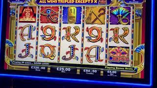 £5 max bet bonus on cleopatra with re-trigger