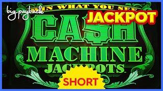 $50 MAX BET WHEEL SPIN JACKPOT! Cash Machine Jackpots Slot! #Shorts