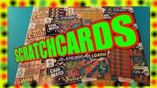 £36.00 Scratchcards..CASH DROP..CASHLINES..£250.000 GOLD..RUBY 7s Doubler..MONEY SPINNER.£100 LOADED