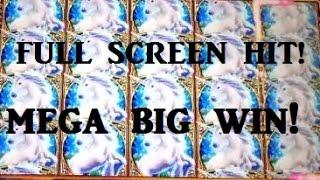 MEGA BIG WIN Mystical Unicorn 500x Bet FULL SCREEN G+ Deluxe WMS Slot Machine