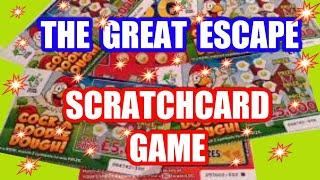 Wow!  WINNER    The GREAT Escape Scratchcard Game  FAST 500  Cock A Doodle Dough  SUPER 7's..Classic