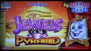 Konami Gaming: Mirror Reels Series - Jewels of the Pryamid Slot Bonus MAX BET