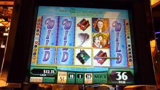 The Wizard of OZ Slot Machine Bonus Win (queenslots)