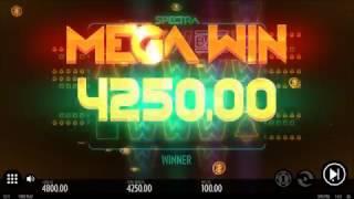 Spectra Slot Features - MEGA BIG WIN! - by Thunderkick
