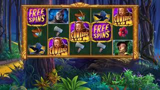 THE WIZARD OF OZ COWARDLY LION Video Slot Casino Game with a RETRIGGERED EPIC WIN FREE SPIN BONUS