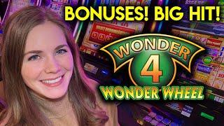 Wonder 4 Slot Machine! Max Bet Bonuses! All Buffalo Gold! Nice Hit!!