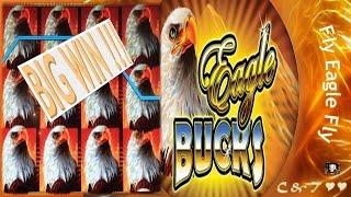 HIGH LIMIT •BIG WIN• Eagle Bucks(Quarters) - Slot Machine Bonus • •