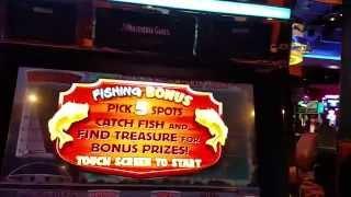 Multimedia Games OFF THE HOOK Free Spin bonus round  slot machine